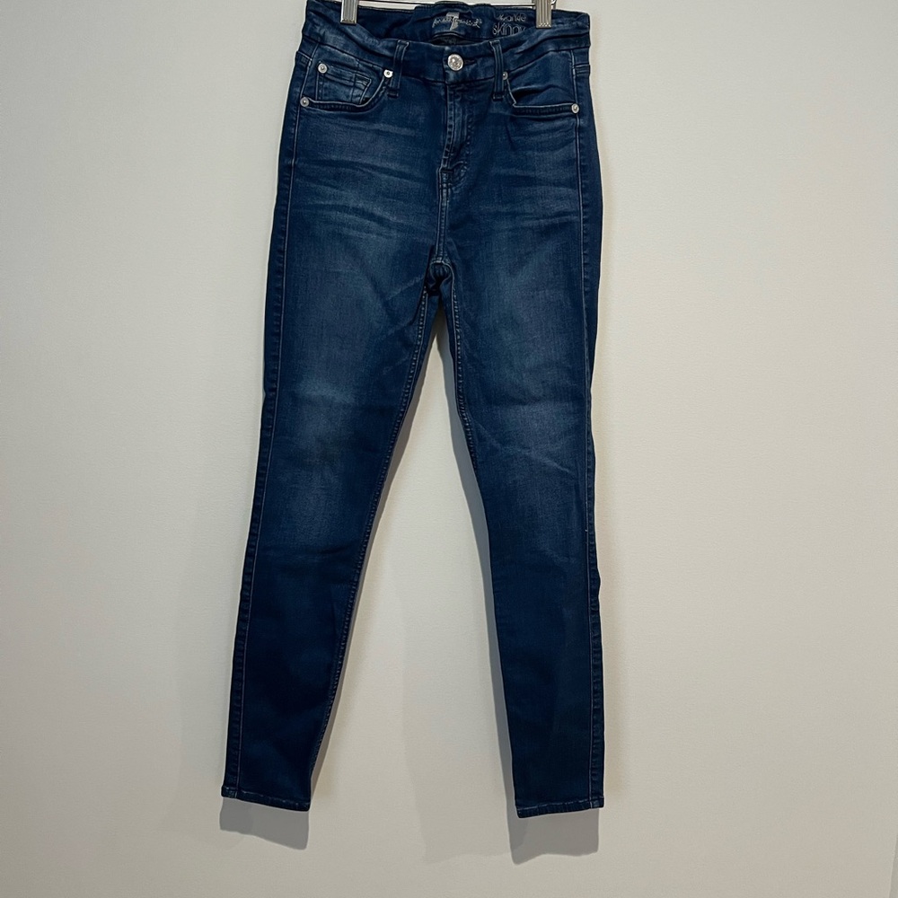 7 For All Mankind Dark Blue Skinny Jeans